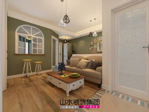 安粮城市广场60平米美式风格室内外装饰工程设计方案