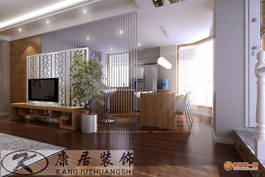 康居装饰美中城家装设计案例 室内外一体化装饰工程实践